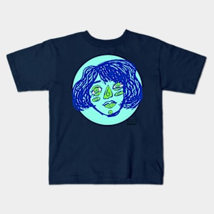 Mint sketchy face Kids T-Shirt